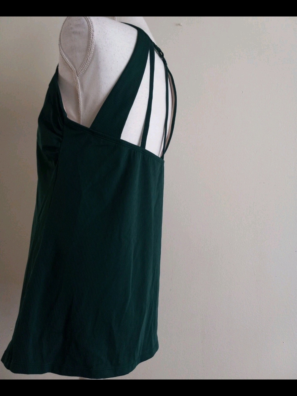 Deep Green V-Neck Women's Tank  Swim Top BAY ONE GET ONE FREE $15 - Picture 4 of 8